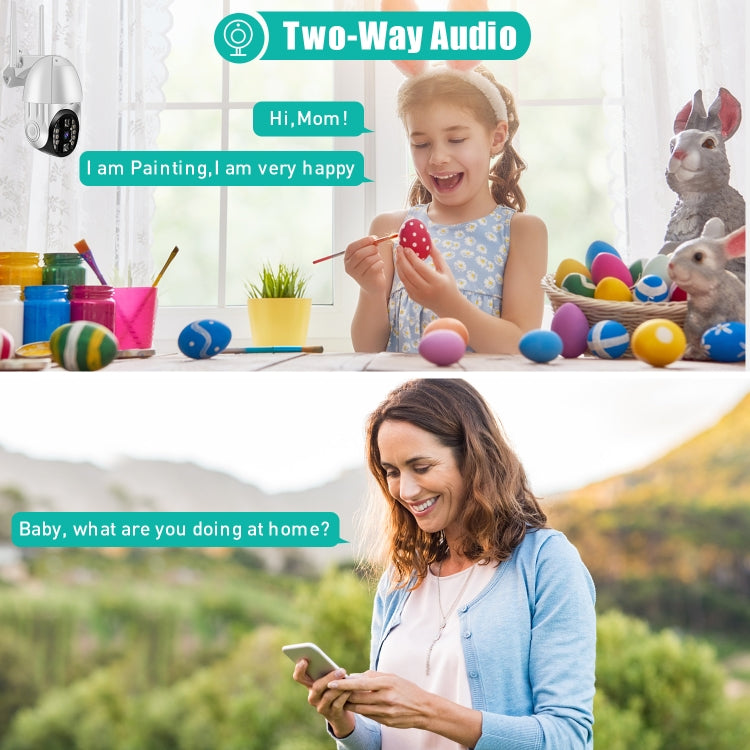 QX33 1080P Panoramic PTZ 360 Degree Rotating WIFI Camera, Support Day and Night Full Color & Two-way Voice Intercom & Motion Detection Alarm & Video Playback & 64GB TF Card, AU Plug, QX33 QX33 1080P Panoramic PTZ 360 Degree Rotating WIFI Camera, Support Day and Night Full Color & Two-way Voice Intercom & Motion Detection Alarm & Video Playback & 64GB TF Card, AU Plug, QX33